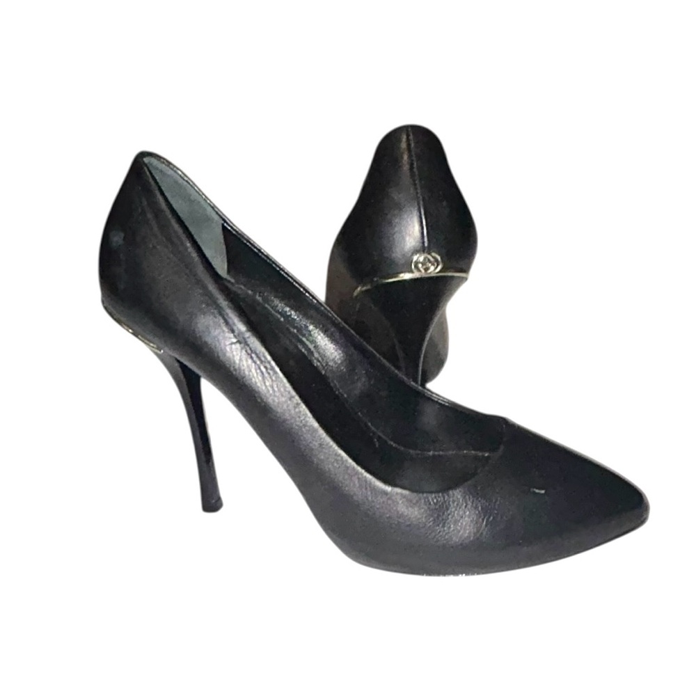Gucci Black Pointed-Toe Heels Stiletto Pumps - Women